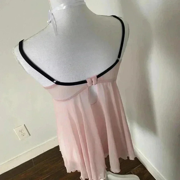 Pink & black lace lingerie dress. - Picture 4 of 4